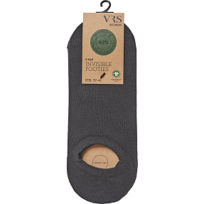 VRS dame 5-pak  invisible strømper str. onesize - sort