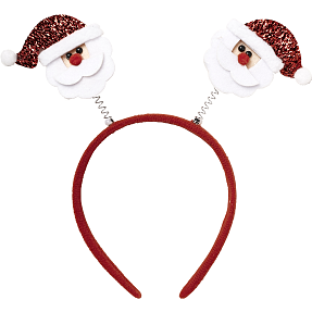 CBYH dame jule hårbøjle med julemand - rød