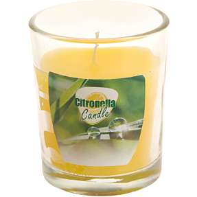 Citronella lys i glas - gul