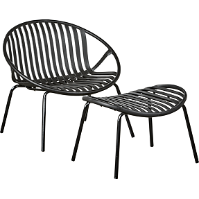 Åvang loungestol - sort