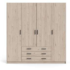 Sprint garderobeskab med 4 låger og 3 skuffer