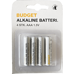Budget batteri AAA 4 pk.