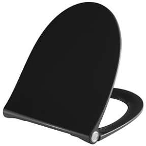 Pressalit Sway Norden toiletsæde med soft close og lift-off. Polygiene sort. Passer til Nautic Sign & Kompas & Cera