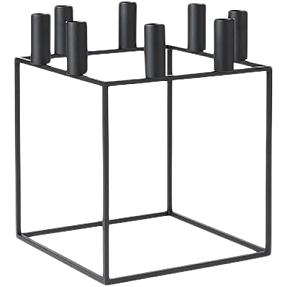 Kubus 8 lysestage - sort