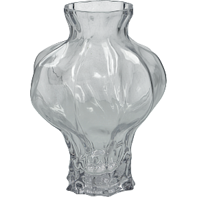 Vase m. struktur H23,5 cm - Klar