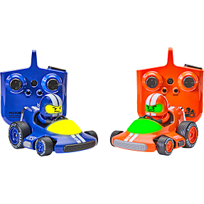 Sharper Image Motor Battles biler - navyblå og orange