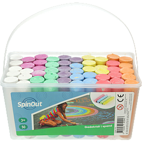 SpinOut gadekridt i spand 50 stk.