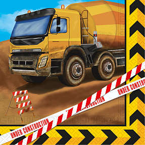 Mønstrede servietter 33x33 cm 20-pak - Maskiner