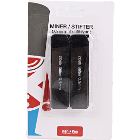 Danpen stifter 0.5mm 2 x 20 stk.