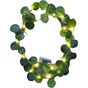 Salling lyskæde med eucalyptus 2 meter - grøn