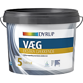 Dyrup vægmaling Ekstra dækkende 9 liter - hvid