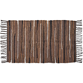 Bomuldsgulvtæppe 60x90 cm - brun