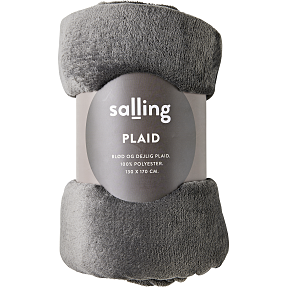 Salling coral fleece plaid - mørkegrå