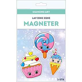 Diamond Art magneter 13x18 cm - søde sager