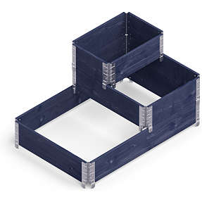 Pindstrup trappehøjbed 60x40 cm - sort