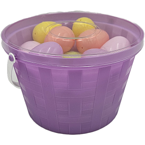 Spand med påskeæg til æggejagt 18-pak - flere varianter - assorteret