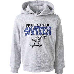 VRS børne hættetrøje str. 122/128 - grå