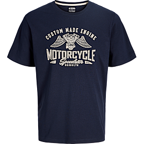 JJ REBEL herre T-shirt str. 5XL - mørkeblå