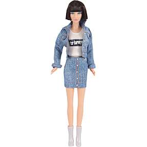 Fantasy World denim outfit doll – flere varianter – assorteret