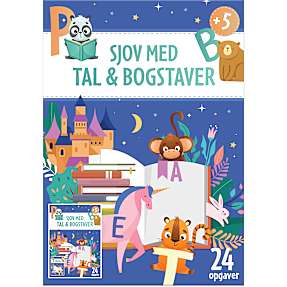 Sjov med tal og bogstaver 24 tegninger A4