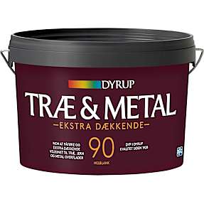 Dyrup træ & metal maling ekstra dækkende 2,25 liter - hvid