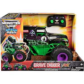 Monster Jam Smash & Bash Grave Digger fjernstyret legetøjsbil