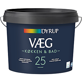 Dyrup vægmaling køkken & bad 9 liter - Hvid