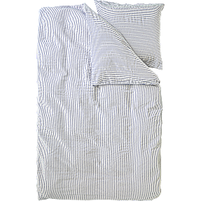 Salling Trend bæk og bølge sengetøj 140x220 cm - blå strib