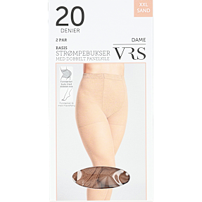 VRS dame 2-pak strømpebuks str. XL - sand