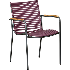 Mood Compact stol - antracit/plum/teak