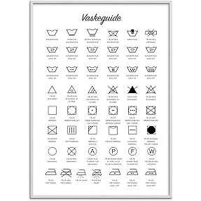 Vaskeguide - 30x40 cm
