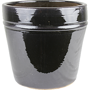 Jade potte H: 28,5 cm - sort