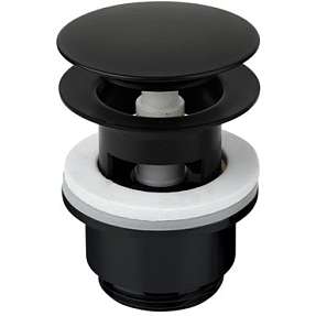 Damixa Bundventil 1 1/4" klik funktion. Med overløb. Sort