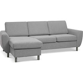 Madrid Nordic vendbar sofa med chaiselong - lysegrå