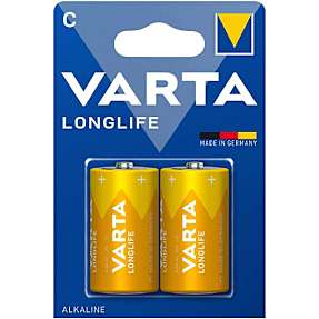 Varta Longlife C batterier 2-pak