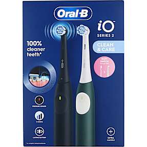 Oral-B iO2 Duo elektriske tandbørster - Night Black og Forrest Green