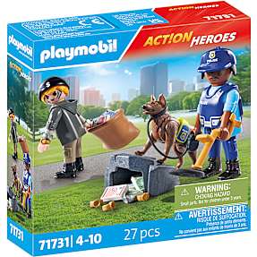 Playmobil politieftersøgning med hund 71731