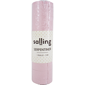 Salling serpentiner L: 3 meter - Lyserød