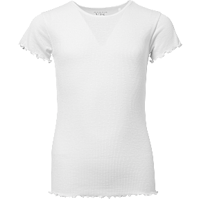 VRS teen rib T-shirt str. 134/140 - hvid