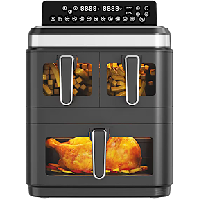 Salling airfryer med 3 skuffer - sort