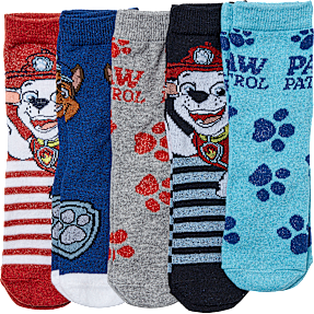 Paw Patrol børne 5-pak strømper str. 23/25 - multifarvet