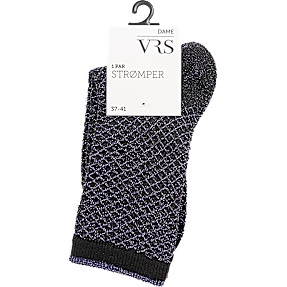 VRS dame glimmerstrømper str. onesize - lilla