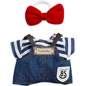 Tøjsæt - hvid/blå