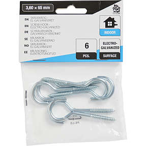 HomeFixer skruekrog 3.60x65 mm 6 stk