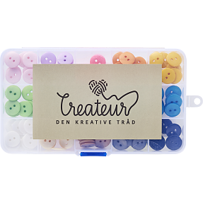 Createur knapper i æske - støvet farver