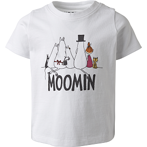 Mumitroldene T-shirt str. 74/80 - hvid