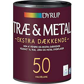 Dyrup træ & metal maling Ekstra dækkende 0,75 liter - RAL 9010