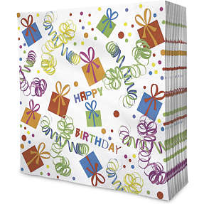 Mønstrede servietter 33x33 cm 20-pak