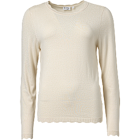 VRS dame striktrøje str. L - beige