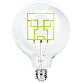 Minecraft Creeper LED neon pære - grøn